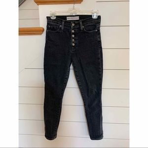 Gap true skinny high rise black jeans